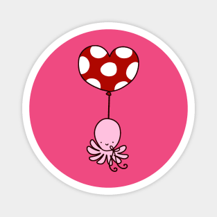 Heart Balloon Octopus Magnet